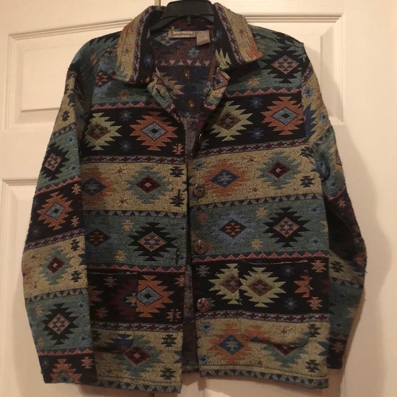 Laura Ashley Jackets & Blazers - Laura Ashley size Large Aztec Print Jacket